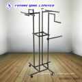 Metal Garment Display Stand / Four Arms Clothes Display Rack